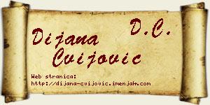 Dijana Cvijović vizit kartica